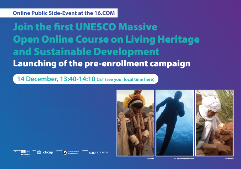 Join the first UNESCO Massive Open Online Course on Living Heritage and Sustainable Development 사진